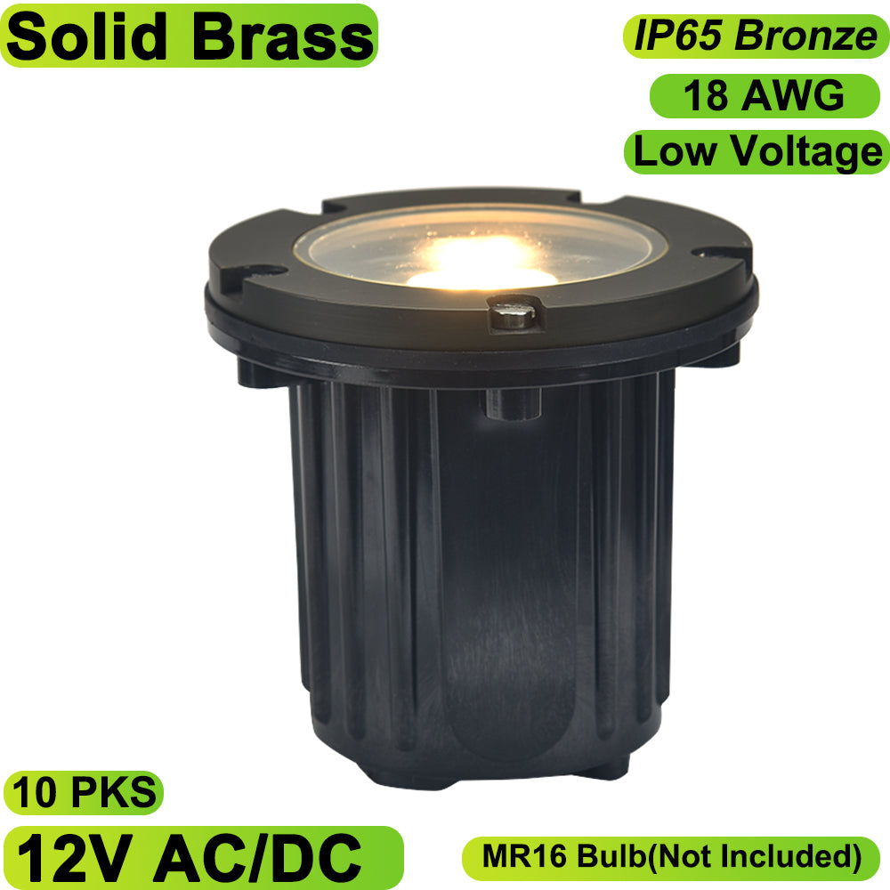 Neuvolt Lighting Solid Brass In-Ground Well Light Landscape Lighting Fixture