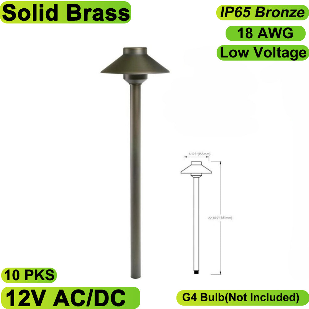 Neuvolt Lighting Solid Brass Path Light Landscape Light