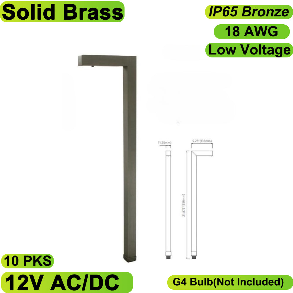Neuvolt Lighting Solid Brass Path Light Landscape Light
