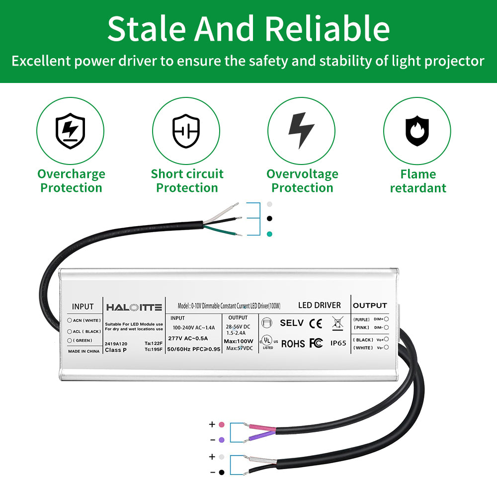 Neuvolt Lighting 100W Constant Current LED Driver 0-10V Dimming