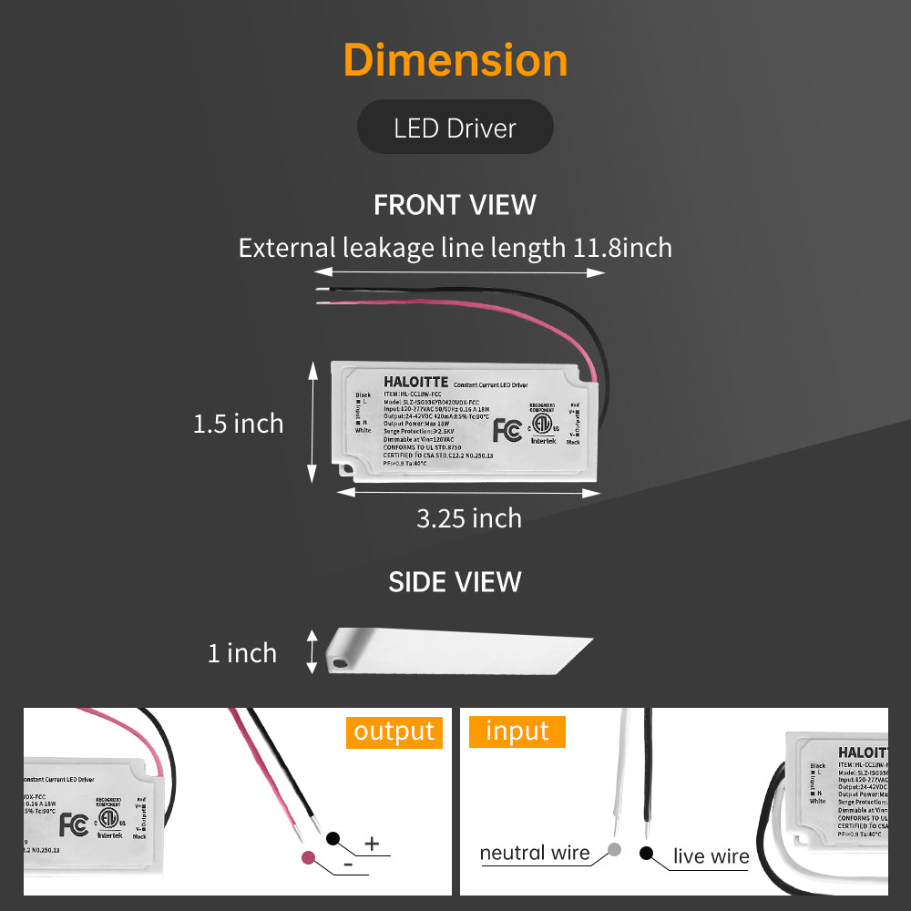 Neuvolt Lighting 18W Constant Current LED Driver Triac Dimming