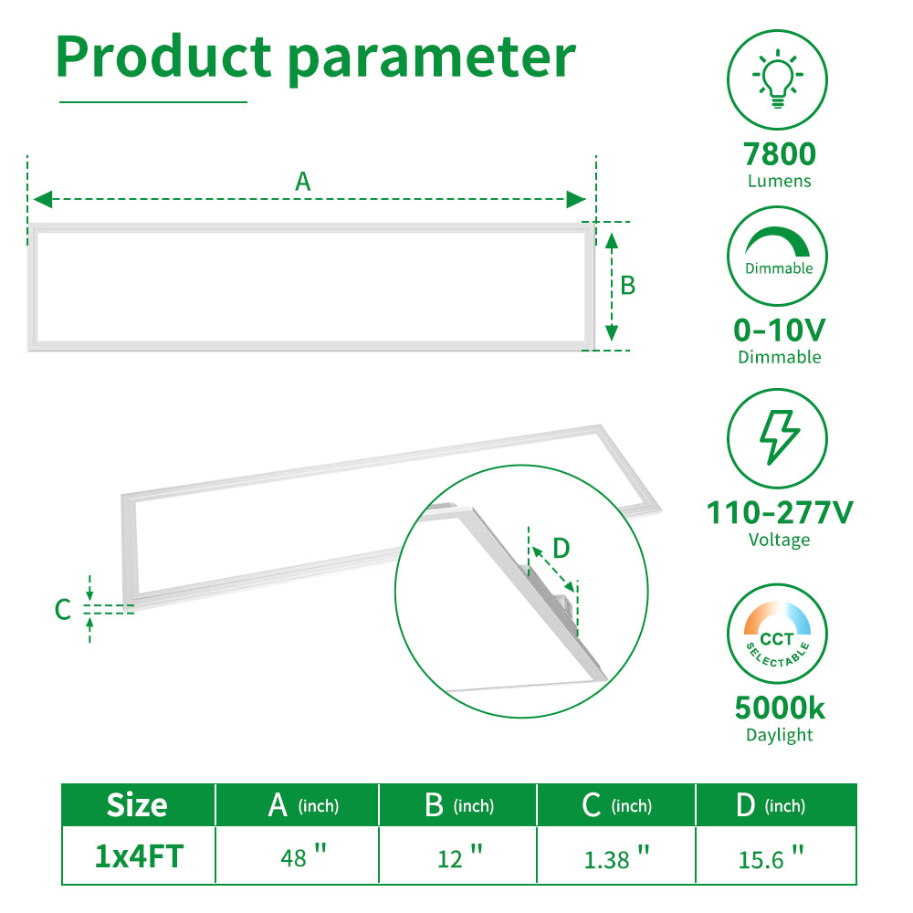 Neuvolt Lighting 1x4FT LED Panel Light