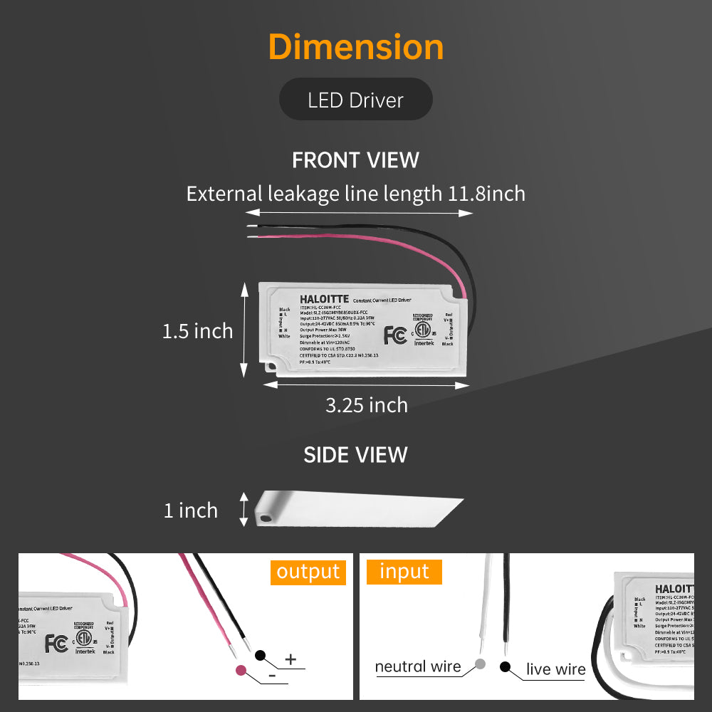 Neuvolt Lighting 36W Constant Current LED Driver Triac Dimming