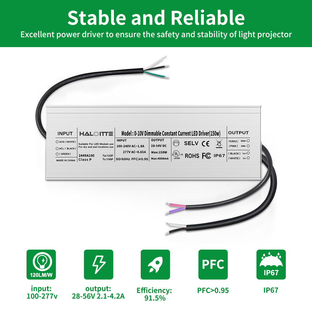 Neuvolt Lighting 150W Constant Current LED Driver 0-10V Dimming