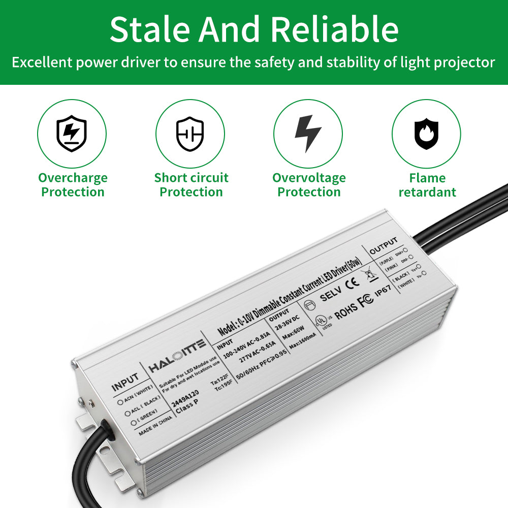 Neuvolt Lighting 60W Constant Current LED Driver 0-10V Dimming