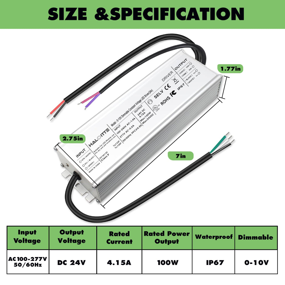 Neuvolt Lighting 100W Constant Voltage LED Driver 24V