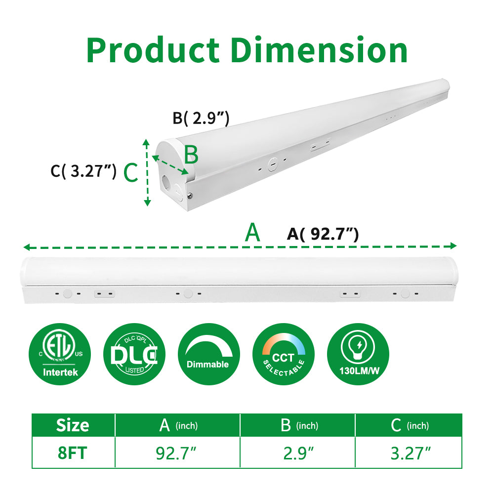 Neuvolt Lighting 8FT LED Linear Strip Light