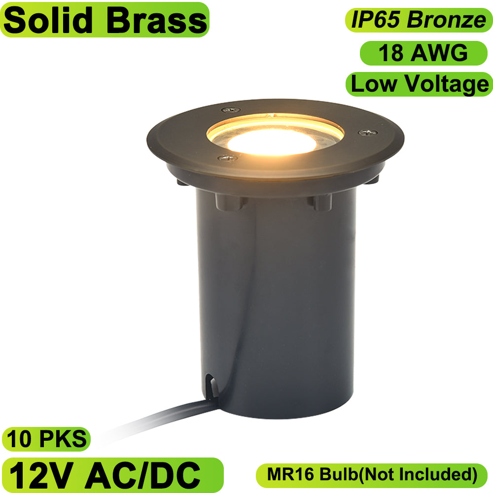 Neuvolt Lighting Solid Brass In-Ground Well Light Landscape Lighting Fixture