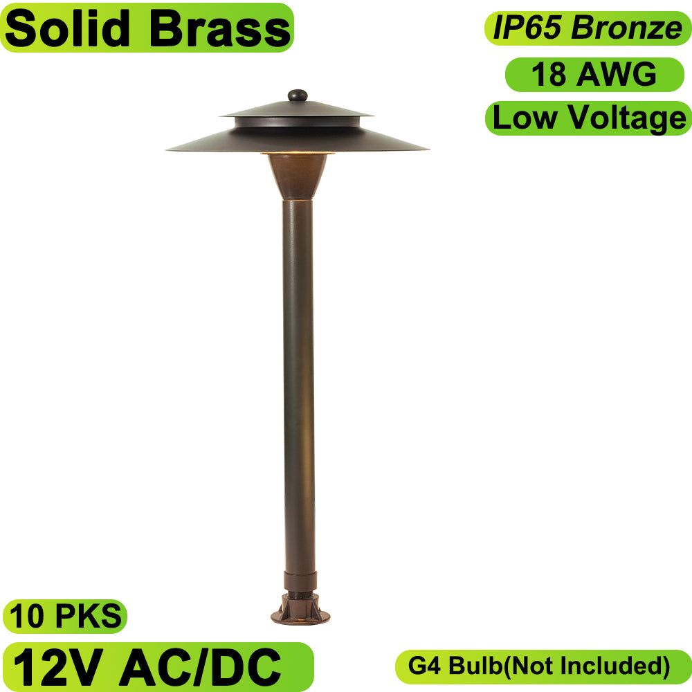 Neuvolt Lighting Solid Brass Path Light Landscape Light