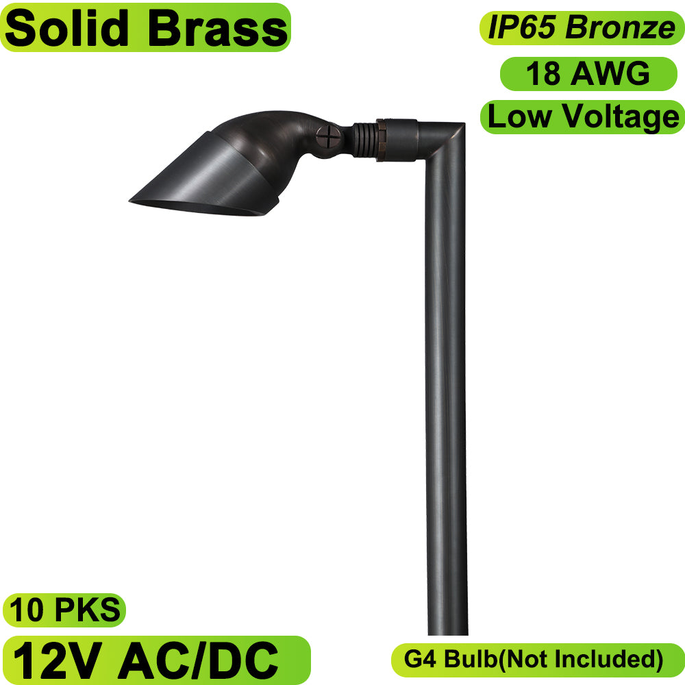 Neuvolt Lighting Solid Brass Path Light Landscape Light