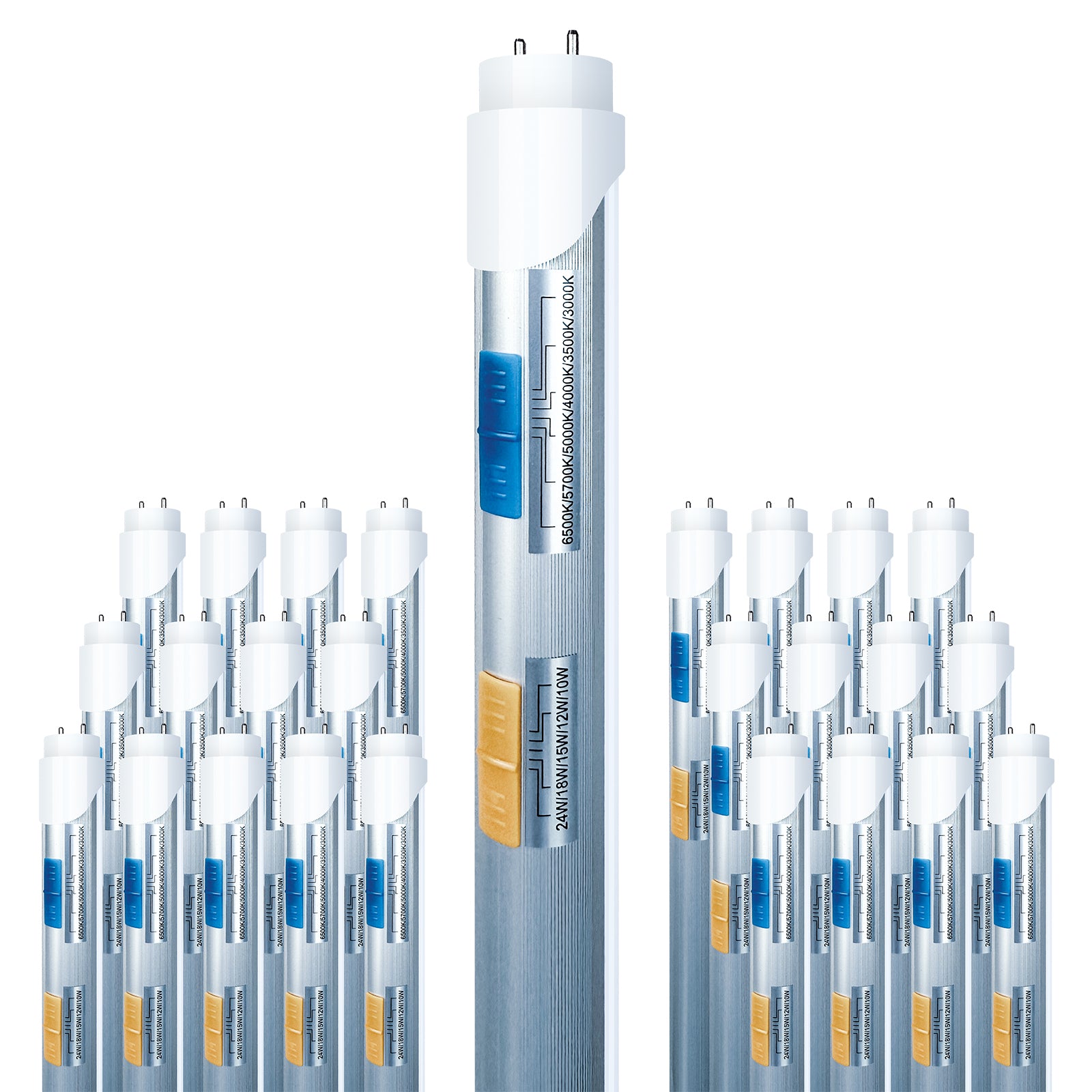 Neuvolt Lighting LED 4FT T8 Tube Light Adjustable watts and cct